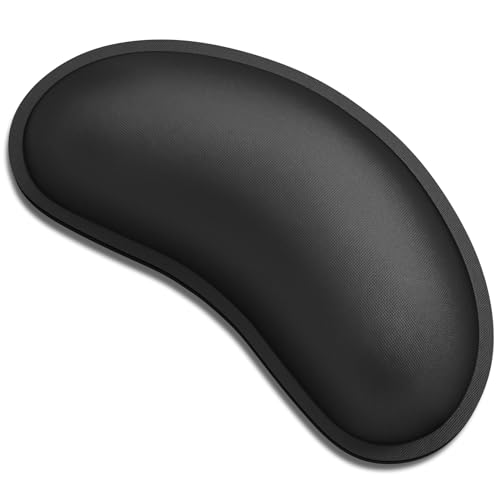 Dapesuom Mouse Wrist Rest, Cute Ergonomic Memory Foam Mouse Wrist for Computer Desk Mats Support, Hand Rest Pad Cushion for Gaming, Office, Laptop, Men, Women, Pain Relief & Easy Typing, Jet Black - Image 1