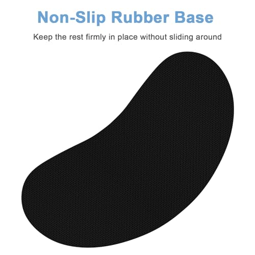Dapesuom Mouse Wrist Rest, Cute Ergonomic Memory Foam Mouse Wrist for Computer Desk Mats Support, Hand Rest Pad Cushion for Gaming, Office, Laptop, Men, Women, Pain Relief & Easy Typing, Jet Black - Image 5