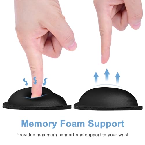 Dapesuom Mouse Wrist Rest, Cute Ergonomic Memory Foam Mouse Wrist for Computer Desk Mats Support, Hand Rest Pad Cushion for Gaming, Office, Laptop, Men, Women, Pain Relief & Easy Typing, Jet Black - Image 4