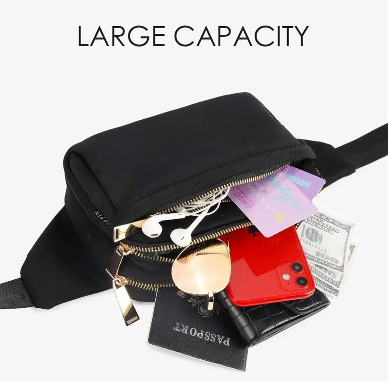 Ketmart Waist Bag for Men Women with Adjustable Strap, Waterproof Chest Bag Large Capacity Fanny Pack,Crossbody Lemon Bags for Travel Outdoor Sports Cycling(Color_Black) - Image 2