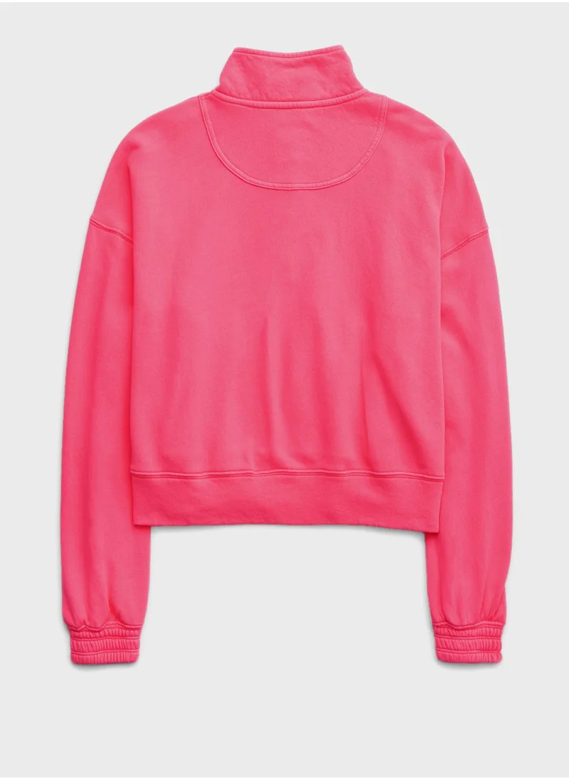 Aerie Zip Detail Sweatshirt