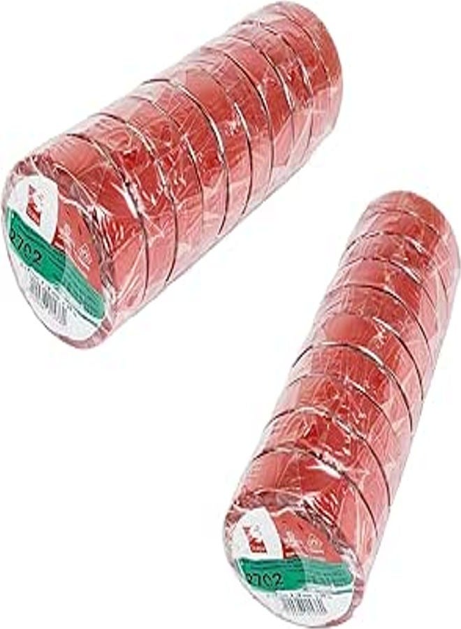 Generic Bundle of 2 red Cricket Ball Tape Tennis Ball Tape Pack of 10 Roll. - Image 1