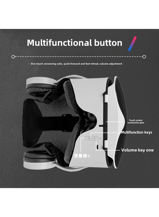 Vr Glasses Mobile Phone Dedicated One-piece Smart 4K Somatosensory 3D Man-machine Game Ar Home Cinema Helmet-Colour:Vr Glasses + Remote Control Y1 White - Image 3