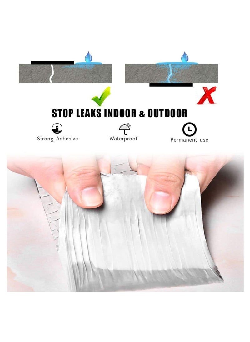 هوكو شريط بوتيل فائق المقاومة للماء | مانع تسرب ألومنيوم متين | إصلاح تسرب فائق القوة | مقاوم للأشعة فوق البنفسجية والحرارة والعوامل الجوية | 5 سم × 5 م - Image 2