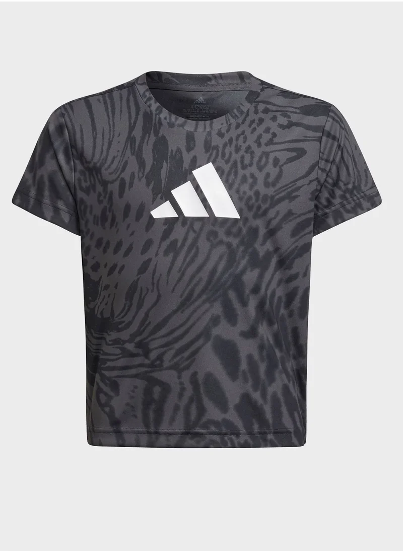 اديداس AEROREADY Sport Icons Animal Print T-Shirt