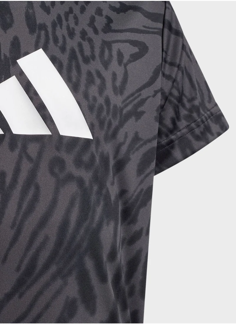 Adidas AEROREADY Sport Icons Animal Print T-Shirt
