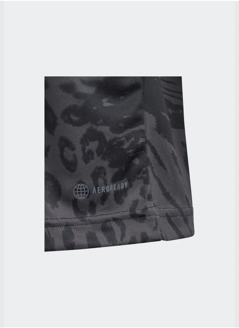 Adidas AEROREADY Sport Icons Animal Print T-Shirt