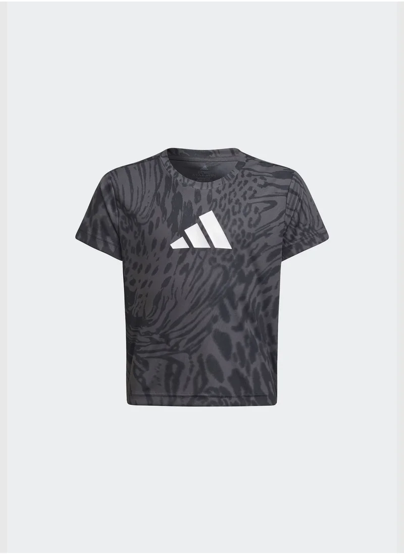 Adidas AEROREADY Sport Icons Animal Print T-Shirt