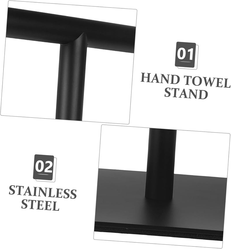 Cross part assemble fit MAGICLULU Shaped Hand Towel Stand Stainless Steel Towel Rack with Flat Base Bathroom Countertop Organizer Practical build - Image 3