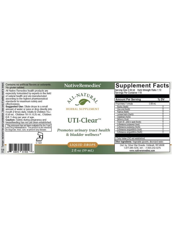 Native Remedies Uti-Clear For Urinary Tract And Bladder Health 59 Ml  - Image 4