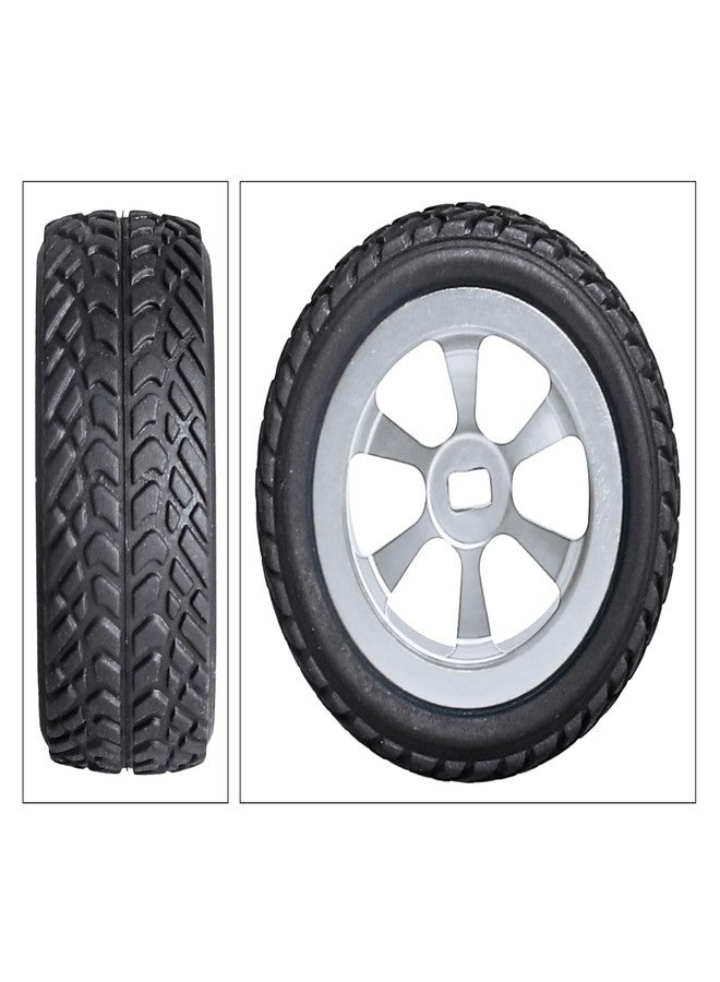 HobbyPark Glued 1/28 Tires & Aluminum Wheels for Wltoys K969 K989 P929 Mini Car, Set of 4 (Silver) - Image 5
