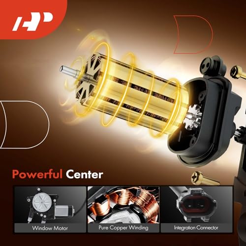 A-Premium Power Window Regulator with Motor Compatible with Kia Rio 2001-2005 Front Driver Side - Image 3