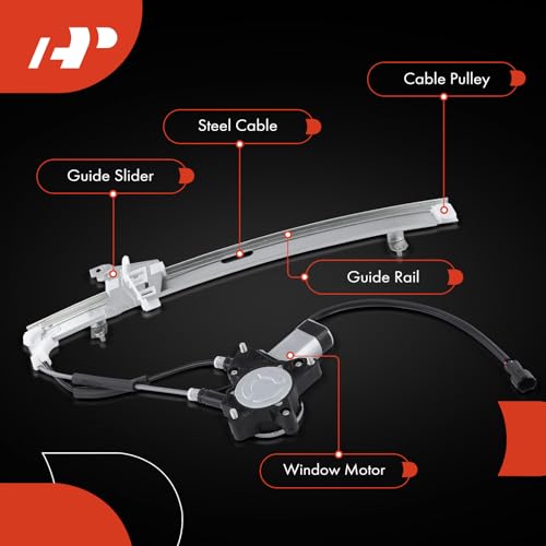 A-Premium Power Window Regulator with Motor Compatible with Kia Rio 2001-2005 Front Driver Side - Image 5