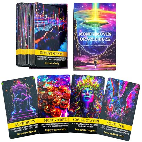 MTRoyaldia Money Oracle Cards, Career Oracle Deck, Life Oracle Cards for Beginners, Help You Move up in Your Life - Image 1