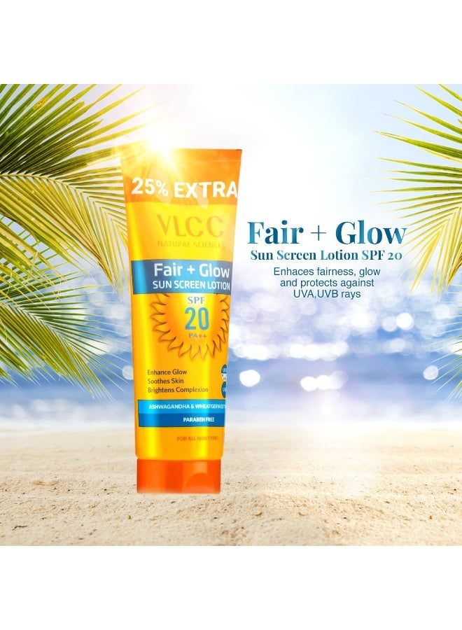 VLCC VL Fair+Glow Sun Screen Lotion SPF 20 - Image 3