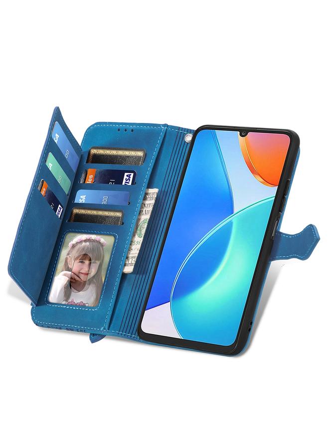 S-TOP Case For Honor Play 30 Plus Embossed Flower Zipper Leather Phone Case - Image 4