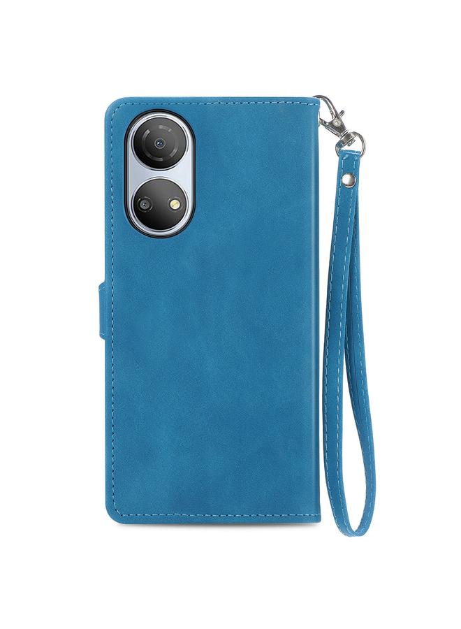 S-TOP Case For Honor Play 30 Plus Embossed Flower Zipper Leather Phone Case - Image 3