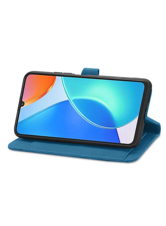 S-TOP Case For Honor Play 30 Plus Embossed Flower Zipper Leather Phone Case - Image 5