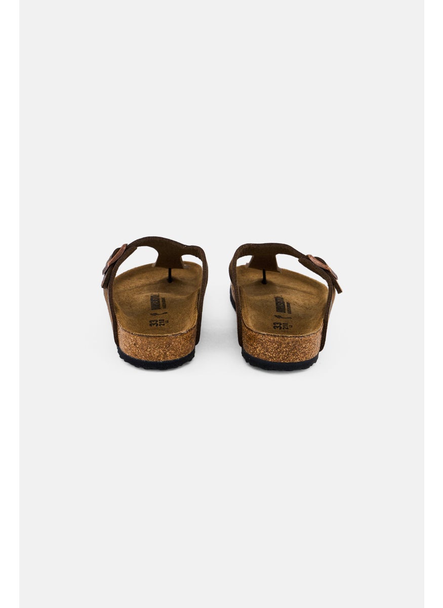 BIRKENSTOCK Kids Girl Slip On Cork Sandals, Brown  - Image 4
