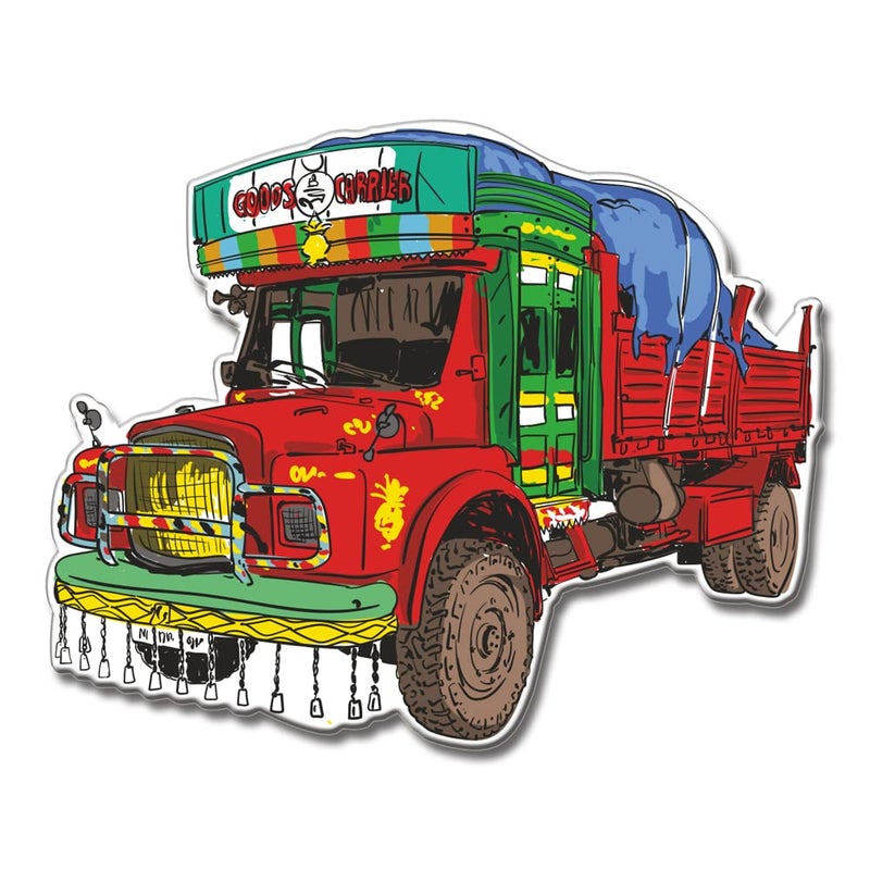 Yey Colorful Truck Fridge Magnet Refrigerator Stylish Indian Truck Design for Home, Kitchen and Office Decoration (Multicolour, 4x3 inches) Single Piece - Image 5