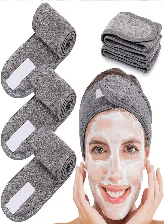 COVACURE 2 Pack Facial Bands Cotton Hair Band For Makeup Time Face Wash Hair Accessory Professional Women's Polycotton Facial Headbands, Facial Band For Women Men | Adjustable Reusable Hair Band - Image 1