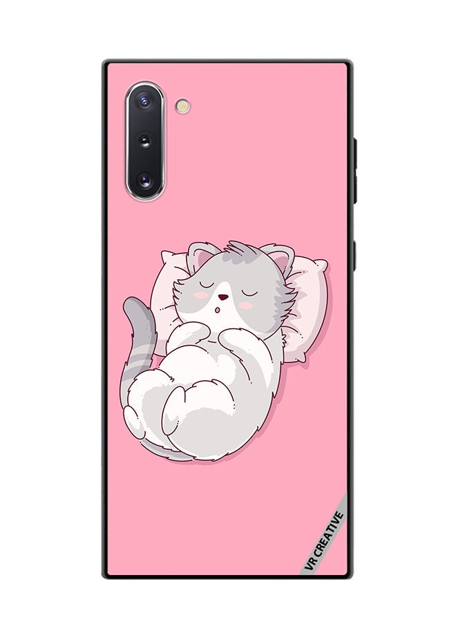 VR CREATIVE Protective Case Cover For Samsung Galaxy Note10 5G Cozy Cat Design Multicolour - Image 1