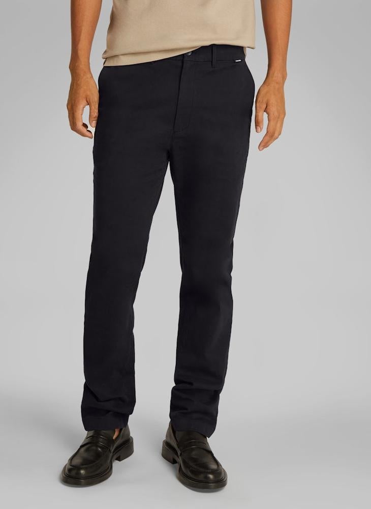 CALVIN KLEIN - Modern Slim Twill Chino Trousers - Image 1