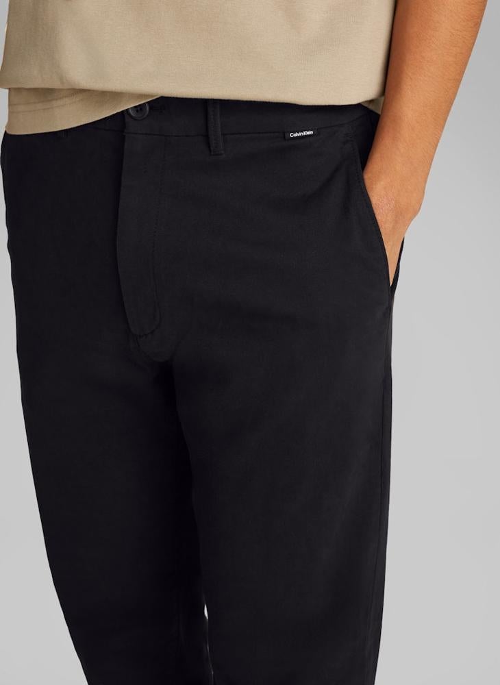 CALVIN KLEIN - Modern Slim Twill Chino Trousers - Image 1