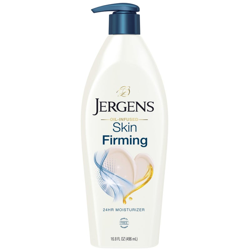 Jergens Skin Firming Lotion for Dry to Extra Dry Skin, Body Lotion with Collagen and Elastin Moisturizer, Tightening Cream for Body, Smoothes and Tones, Dermatologist Tested, 16.8 Oz - Image 1