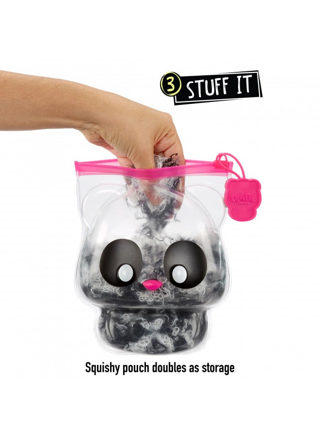 Fluffie Stuffiez Panda Small Collectible Feature Plush - Surprise Reveal Unboxing with Huggable ASMR Fidget DIY Fur Pulling, Ultra Soft Fluff - Image 3