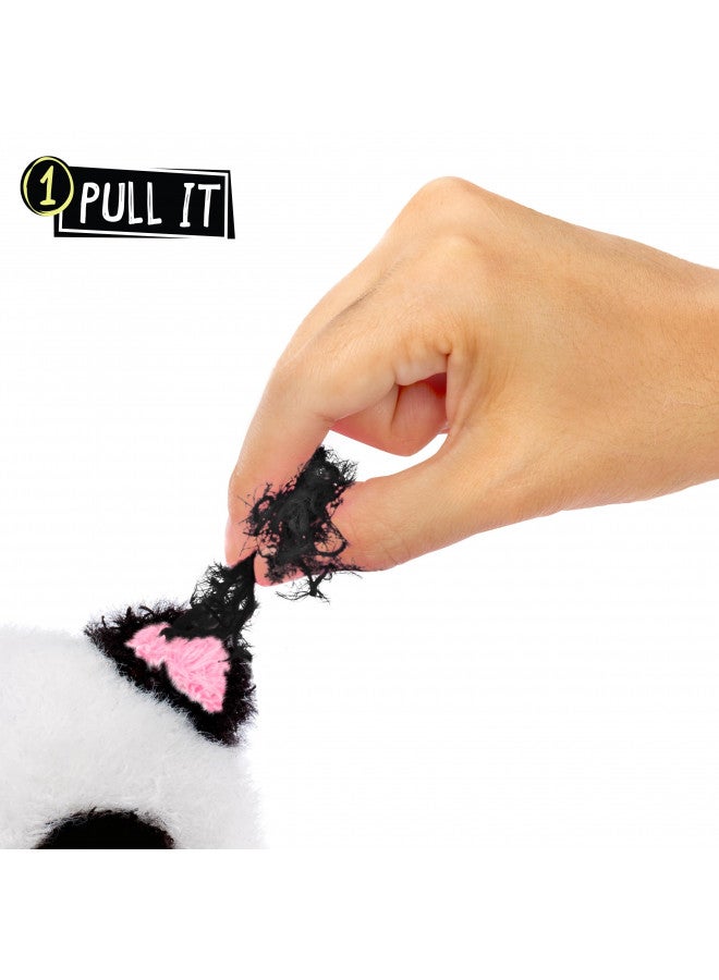 Fluffie Stuffiez Panda Small Collectible Feature Plush - Surprise Reveal Unboxing with Huggable ASMR Fidget DIY Fur Pulling, Ultra Soft Fluff - Image 2