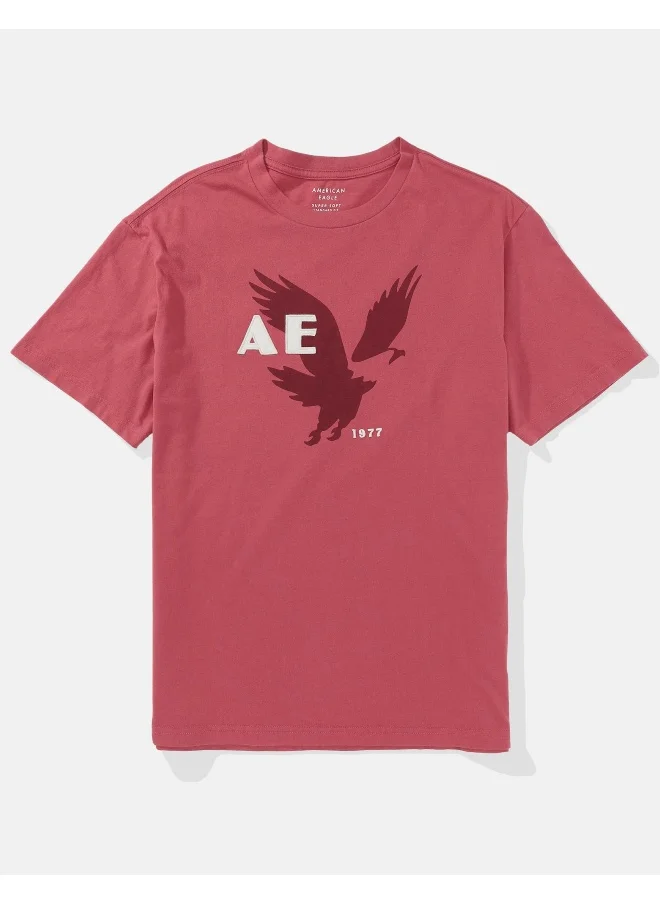 American Eagle Logo Detail Crew Neck T-Shirt