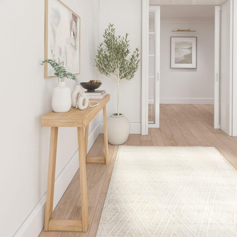 Plank+Beam Solid Wood Console Table, 46 Inch, Sofa Table, Narrow Entryway Table for Hallway, Behind The Couch, Living Room, Foyer, Easy Assembly, Blonde - Image 5