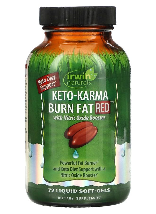 Irwin Naturals Keto-Karma Burn Fat Red 72 Liquid Soft-Gels 