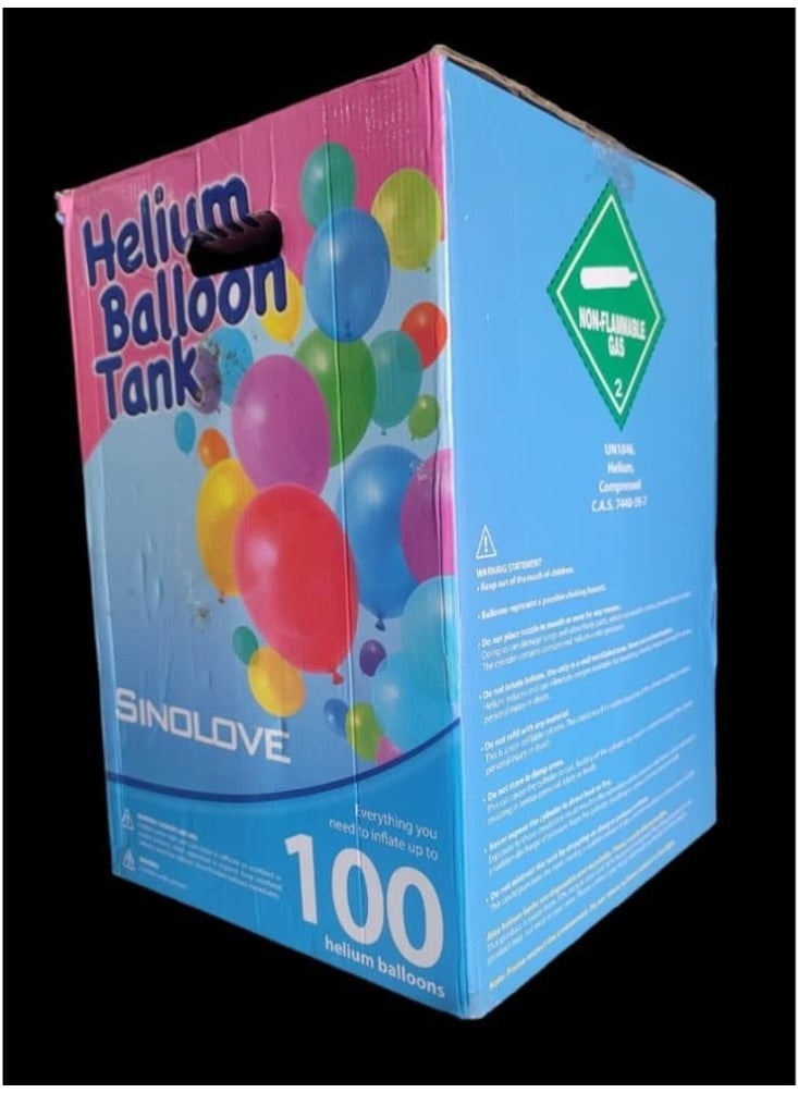 Generic Mega Disposable Helium Party Kit Helium Gas Cylinder Party Kit Helium Balloon Helium Tank(with 50 picese,;9 inch Balloons) - Create Memorable Celebrations with Helium Cylinder Balloon Solution  - Image 1