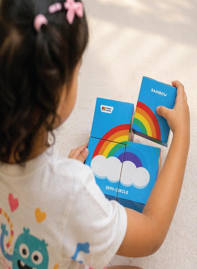 HAPPYHANDS Crazy Cubes - Little Curious Shape Blocks: 4-Piece Puzzle for Toddlers | 6 Shapes & Elements for Color Recognition & Early Learning | Educational Toy for Kids - Image 4