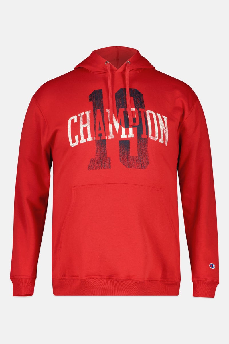 Champion Men Big And Tall Long Sleeves Outdoor Hoodie, Red - Image 3