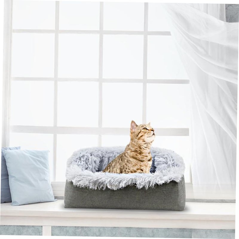 Winter Warm Plush Cat Nest Bed Mat 2 In 1 Soft Fleece Pet Cushion Indoor Sleeping Mat - Image 5