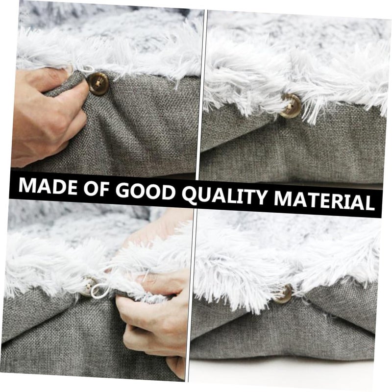 Winter Warm Plush Cat Nest Bed Mat 2 In 1 Soft Fleece Pet Cushion Indoor Sleeping Mat - Image 4