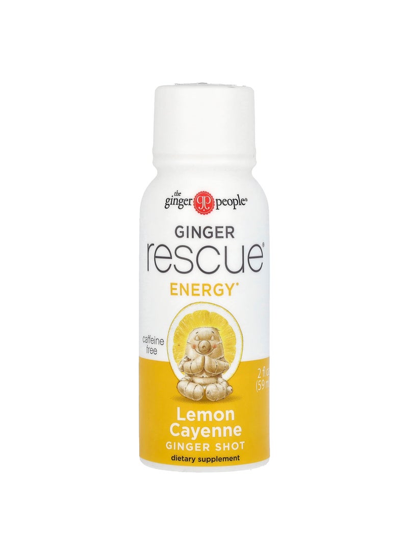 Ginger Rescue Shot, Lemon Cayenne, 2 fl oz (59 ml)
