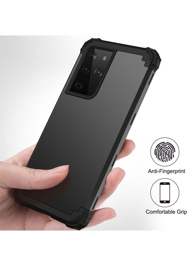 اس-توب جراب لهاتف Samsung Galaxy S21 Ultra 5G PC+ مصنوع من السيليكون ومكون من ثلاث قطع ومضاد للسقوط وغطاء خلفي واقٍ للهاتف المحمول - Image 2