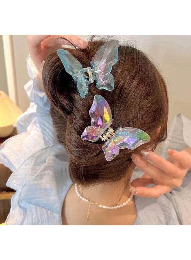 FICTIOUS Butterfly Hair Clips Butterfly Claw Clips Hair Clips For Women Hair Clips For Thick Hair Matte Hair Clips Medium Hair Clips Big Butterfly Clips For Women Cute Hair Clips (6 pc, Multi Color) - Image 3