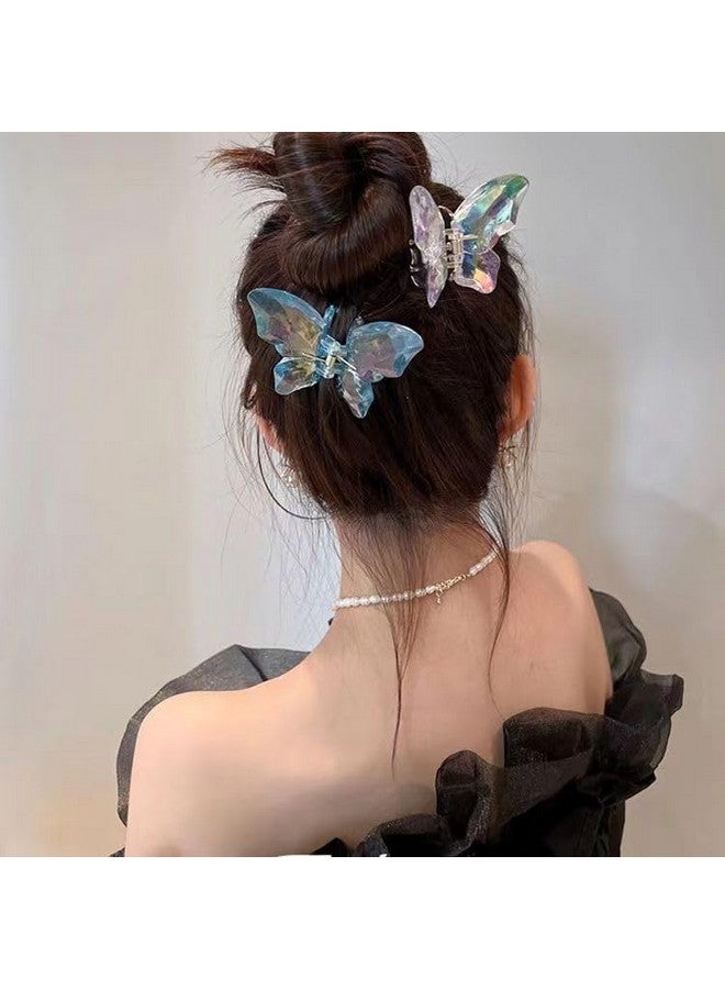 FICTIOUS Butterfly Hair Clips Butterfly Claw Clips Hair Clips For Women Hair Clips For Thick Hair Matte Hair Clips Medium Hair Clips Big Butterfly Clips For Women Cute Hair Clips (6 pc, Multi Color) - Image 5