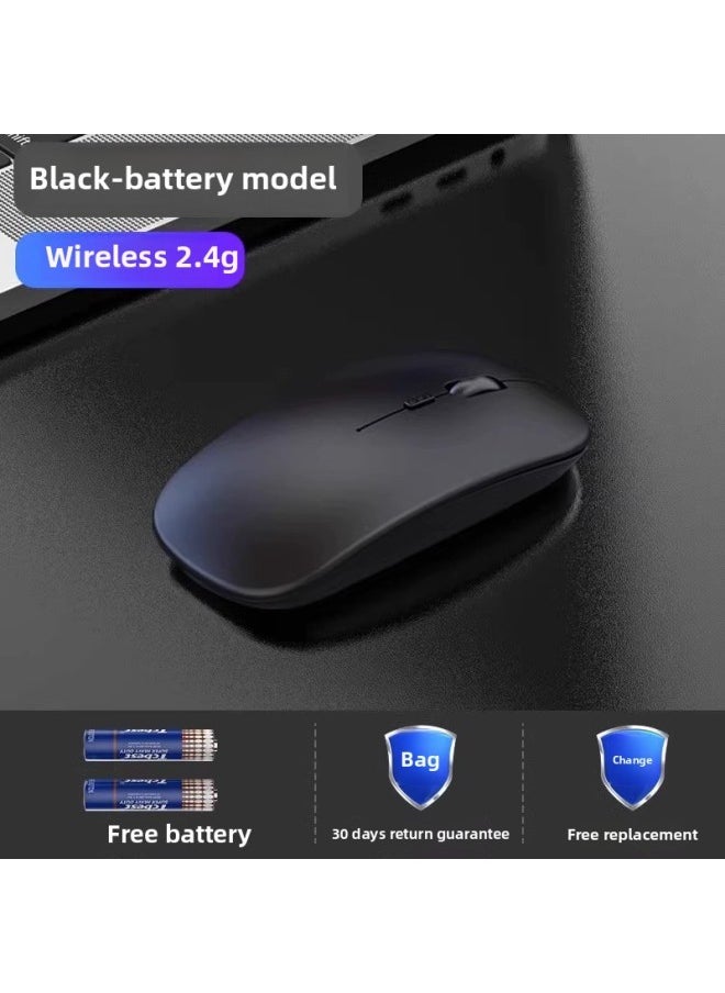 Generic - Wireless Mouse Charging Silent Bluetooth Dual-mode Home Office Laptop Desktop External Unlimited Mouse-Specifications:Black Wireless Version [battery Version + Powerful Battery Life] - Image 1