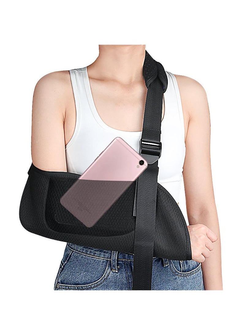 Sweet seven حمالة ذراع شبكية مع حزام خصر - مثبت كتف قابل للتنفس لإصابات الكتف والذراع والمعصم والكوع - مناسبة للرجال والنساء، اليسار أو اليمين - Image 1