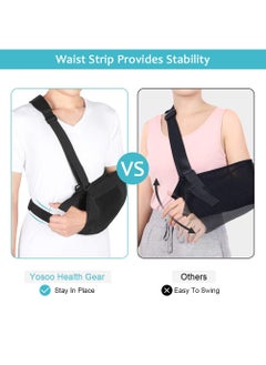 Sweet seven Mesh Arm Sling with Waist Strap - Breathable Shoulder Immobilizer for Shoulder, Arm, Wrist, and Elbow Injuries - Suitable for Men and Women, Left or Right  - Image 3