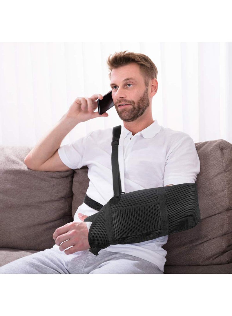 Sweet seven حمالة ذراع شبكية مع حزام خصر - مثبت كتف قابل للتنفس لإصابات الكتف والذراع والمعصم والكوع - مناسبة للرجال والنساء، اليسار أو اليمين - Image 2