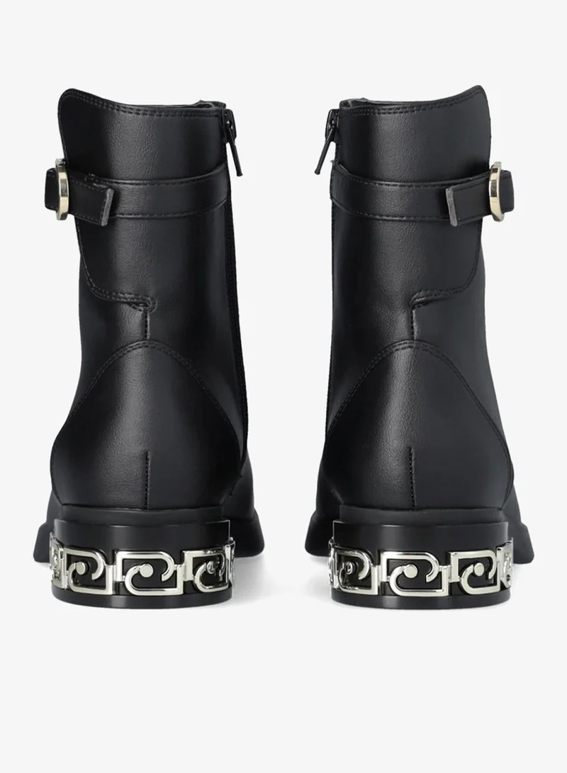 Liu Jo Black Ankle Boots with Buckle
