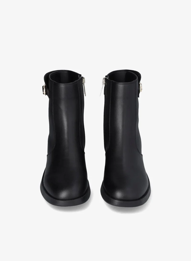 Liu Jo Black Ankle Boots with Buckle