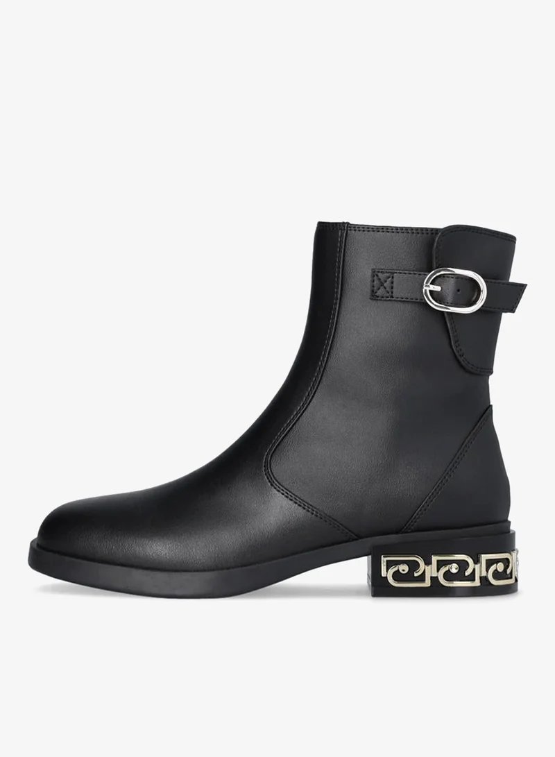 Liu Jo Black Ankle Boots with Buckle
